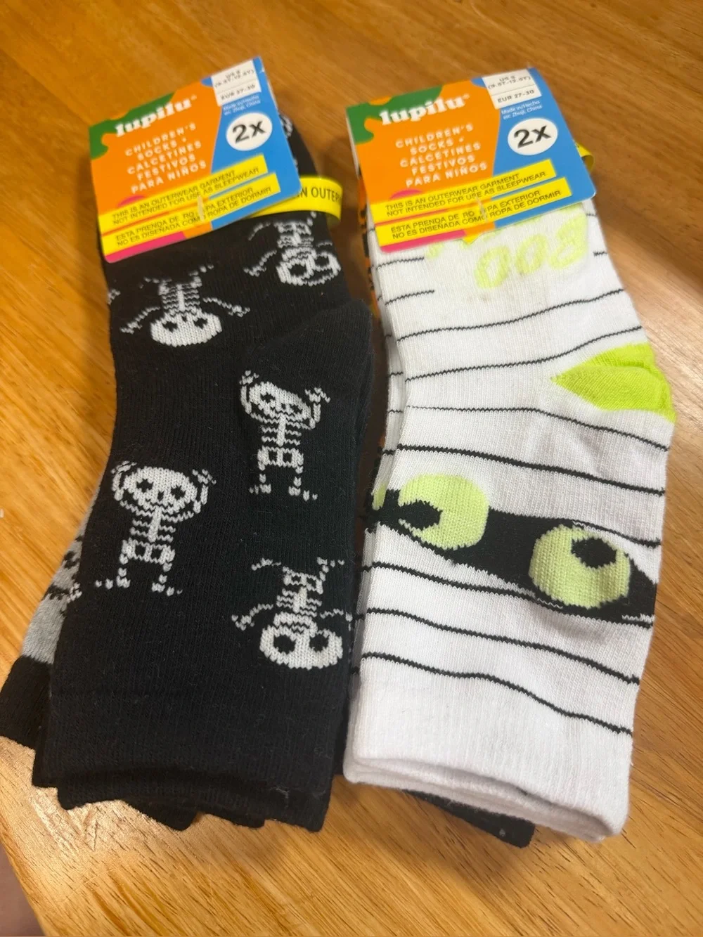 4 Pair Of Halloween Socks By Lupilu Shoe Size 9.5T - 12.5T